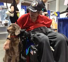 Weekend at the Expo_Man with service dog