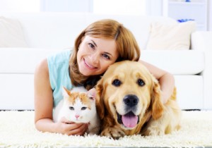 girl-and-pets